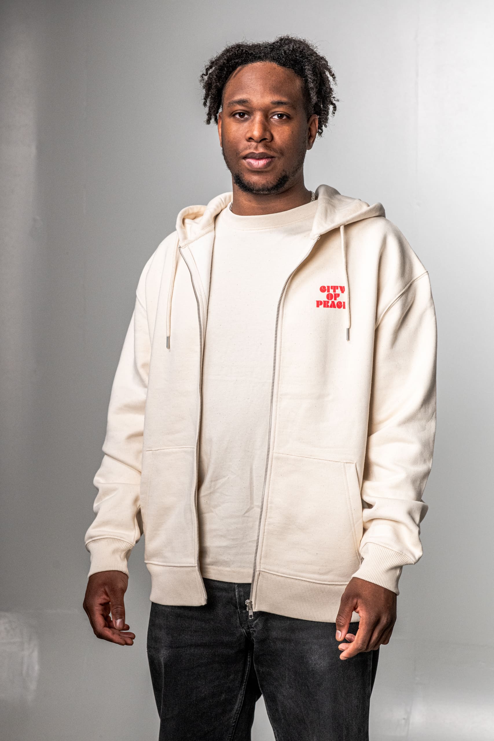 CITY OF PEACE zipper hoodie - Image 6