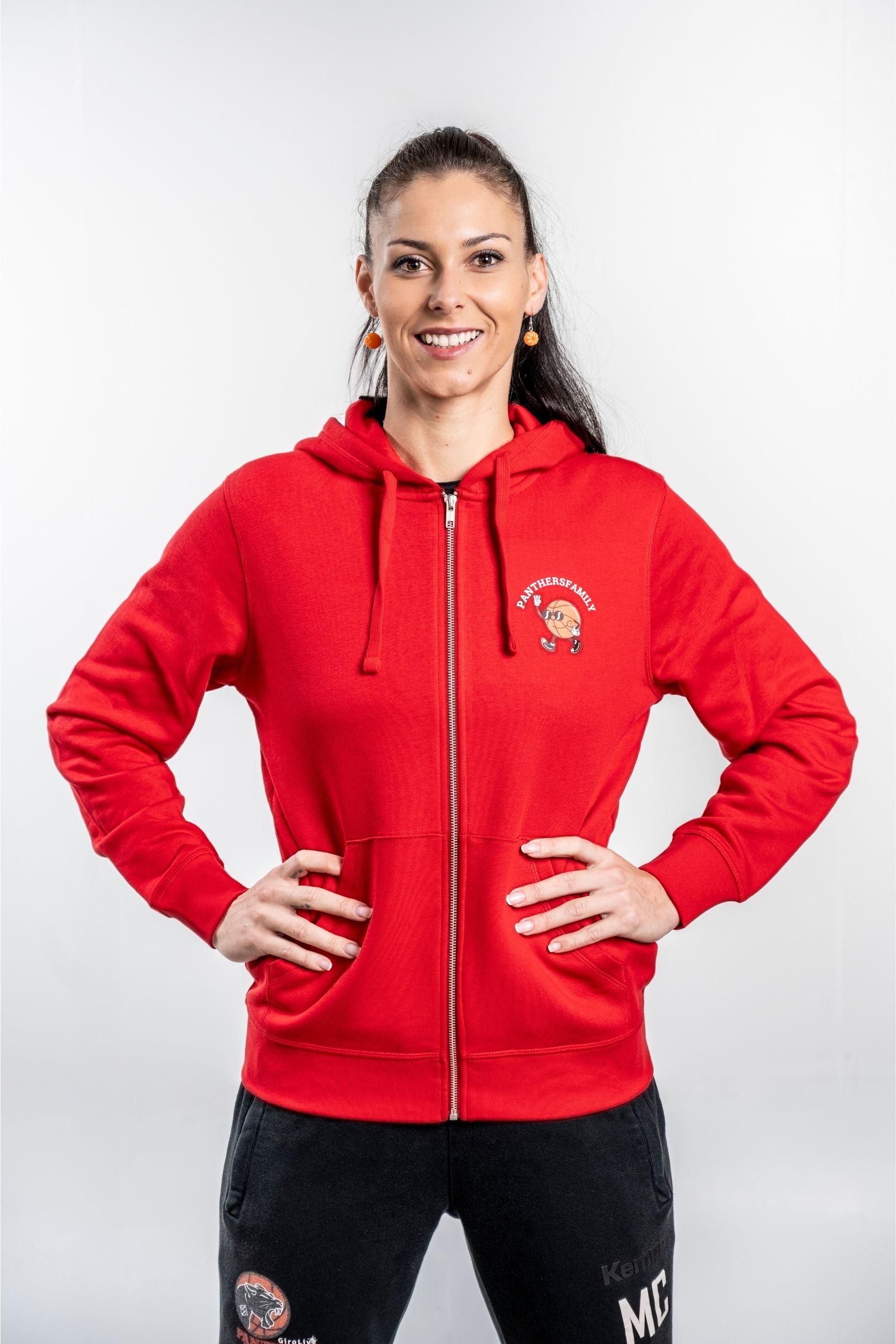 Panthers Family Zipper Hoodie front – Vorderansicht mit sichtbarem Brustprint
